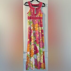 💚🧡💛 LILLY PULITZER Floral BEADED Maxi Dress 💛🧡💚